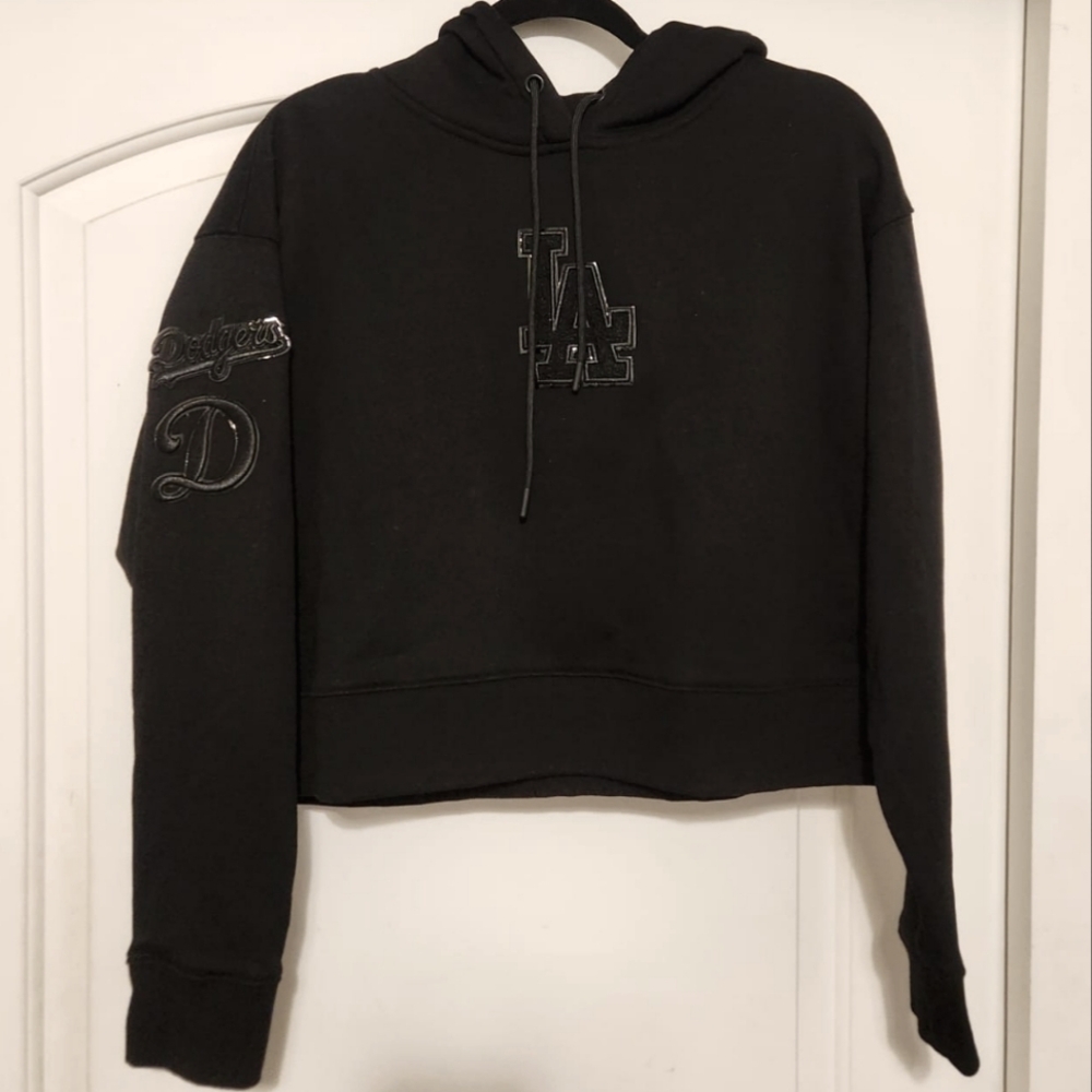 Los Angeles Dodgers Pro Standard black on black crop hoodie